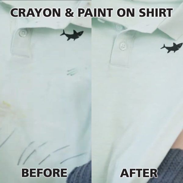 Crayon on Shirt Before & After